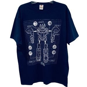 Men’s Mighty Morphin Power Rangers Blue T Shirt Size XL
